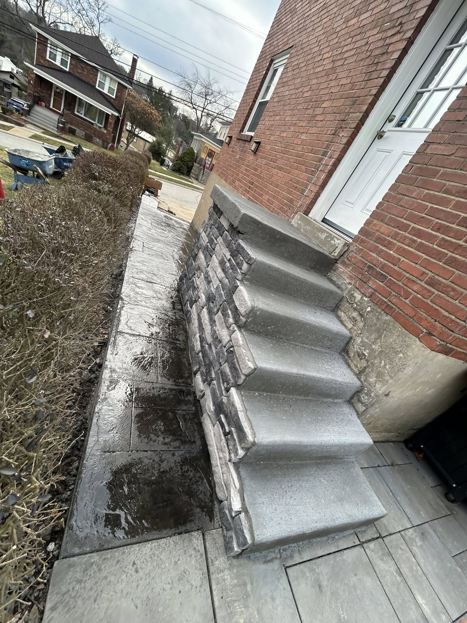 Concrete Steps and Wall